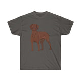 Vizsla Unisex Ultra Cotton Tee, 12 Colors, S - 5XL, FREE Shipping, Made in the USA!!