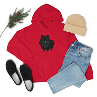 Black Pomeranian Unisex Heavy Blend™ Hooded Sweatshirt, S - 3XL, 6 Colors, Cotton/Polyester, FREE Shipping, Made in USA!!