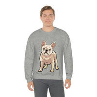 French Bulldog Unisex Heavy Blend Crewneck Sweatshirt, S - 3XL, 6 Colors, Loose Fit, Cotton/Polyester, FREE Shipping, Made in USA!!