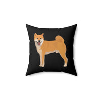 Shiba Inu Spun Polyester Square Pillow, 4 Sizes, Polyester Cover and Pillow, Double Sided Print, FREE Shipping, Made in USA!!