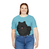 Black Pomeranian Unisex Jersey Short Sleeve Tee, S - 3XL, 16 Colors, Cotton, Light Fabric, FREE Shipping, Made in USA!!