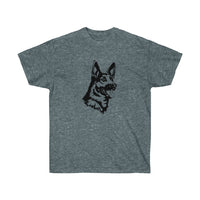 German Shepherd Unisex Ultra Cotton Tee, S - 3 XL, 12 Colors, 100% Cotton, Light Fabric, FREE Shipping, Made in USA!!