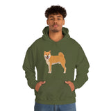 Shiba Inu Unisex Heavy Blend™ Hooded Sweatshirt, S -5XL, 12 Colors, Cotton/Polyester, Medium Heavy Fabric, FREE Shipping, Made in USA!!