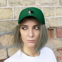 Boston Terrier Unisex Twill Hat, Cotton Twill, Adjustable Velcro Closure, FREE Shipping, Made in USA!!