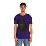 Black Pomeranian Unisex Jersey Short Sleeve Tee, S - 3XL, 16 Colors, Cotton, Light Fabric, FREE Shipping, Made in USA!!
