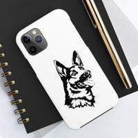 German Shepherd Case Mate Tough Phone Cases, Over 30 Sizes, Impact Resistant, Rubber Liner, FREE Shipping, Made in USA!!