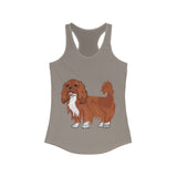 Ruby Cavalier King Charles Spaniel Women's Ideal Racerback Tank, XS - 2XL, 14 Colors, Cotton & Polyester, FREE Shipping, Made in USA!!