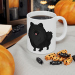 Black Pomeranian Ceramic Mug 11oz, Rounded Corners, Customized, Coffee, Tea, Chocolate, Microwave & Dishwasher Safe,  FREE Shipping