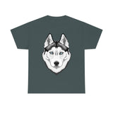 Siberian Husky Unisex Heavy Cotton Tee, S - 5XL, 12 Colors, Light Fabric, FREE Shipping, Made in USA!!