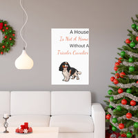 Tricolor Cavalier King Charles Spaniel Premium Matte vertical posters