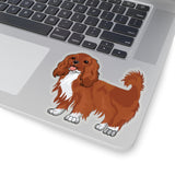 Ruby Cavalier King Charles Spaniel Kiss-Cut Stickers, 4 Sizes, White or Transparent, Indoor Use, Not Waterproof, FREE Shipping, Made in the USA!!