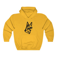 German Shepherd Unisex Heavy Blend Hooded Sweatshirt, S - 5XL, Cotton/Polyester, FREE Shipping, Made in USA!!