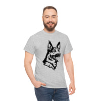 German Shepherd Unisex Heavy Cotton Tee, S - 5XL, 100% Cotton, Light Fabric, 8 Colors, FREE Shipping, Made in USA!!