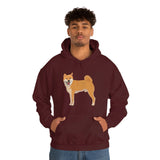 Shiba Inu Unisex Heavy Blend™ Hooded Sweatshirt, S -5XL, 12 Colors, Cotton/Polyester, Medium Heavy Fabric, FREE Shipping, Made in USA!!