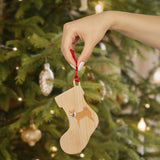 Shiba Inu Wooden Ornaments, 6 Shapes, Solid Wood, Magnetic Back, Comes with Red Ribbon, FREE Shipping, Made in USA!!