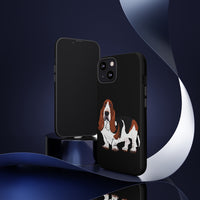 Basset Hound Tough Cases, 33 Sizes, Google, Samsung, iPhone, Matte or Glossy, Impact Resistant, Dual Layer Case, FREE Shipping, Made in USA!!