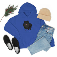 Black Pomeranian Unisex Heavy Blend™ Hooded Sweatshirt, S - 3XL, 6 Colors, Cotton/Polyester, FREE Shipping, Made in USA!!