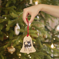 Chihuahua Wooden Christmas Ornaments, 6 Shapes, Magnetic Back, Red Ribbon For Hanging, FREE Shipping!!