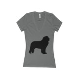 Newfoundland Women's Jersey Short Sleeve Deep V-Neck Tee