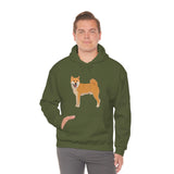 Shiba Inu Unisex Heavy Blend™ Hooded Sweatshirt, S -5XL, 12 Colors, Cotton/Polyester, Medium Heavy Fabric, FREE Shipping, Made in USA!!