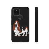 Basset Hound Tough Cases, 33 Sizes, Google, Samsung, iPhone, Matte or Glossy, Impact Resistant, Dual Layer Case, FREE Shipping, Made in USA!!