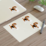 Beagle Sticker Sheets, 2 Image Sizes, 3 Image Surfaces, Water Resistant Vinyl, FREE Shipping, Made in USA!!