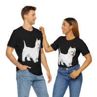 West Highland White Terrier Unisex Jersey Short Sleeve Tee, S - 3XL, Cotton, Light Fabric, FREE Shipping, Made in USA!!