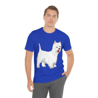 West Highland White Terrier Unisex Jersey Short Sleeve Tee, S - 3XL, Cotton, Light Fabric, FREE Shipping, Made in USA!!