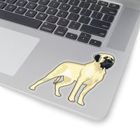 Mastiff Kiss-Cut Stickers, White or Transparent, 4 Sizes, For Indoor Use, Not Waterproof, Made in the USA!!