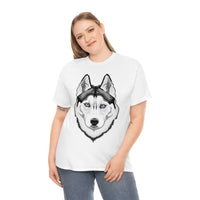 Siberian Husky Unisex Heavy Cotton Tee, S - 5XL, 12 Colors, Light Fabric, FREE Shipping, Made in USA!!