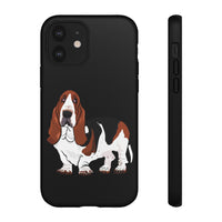 Basset Hound Tough Cases, 33 Sizes, Google, Samsung, iPhone, Matte or Glossy, Impact Resistant, Dual Layer Case, FREE Shipping, Made in USA!!