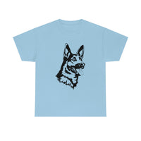 German Shepherd Unisex Heavy Cotton Tee, S - 5XL, 100% Cotton, Light Fabric, 8 Colors, FREE Shipping, Made in USA!!