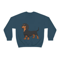 Dachshund Unisex Heavy Blend™ Crewneck Sweatshirt, S - 2XL, 14 Colors, Cotton/Polyester, Medium Fabric, FREE Shipping, Made in USA!!