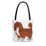 Ruby Cavalier King Charles Spaniel Tote Bag, 3 Sizes, Polyester Bag, Cotton Handles, FREE Shipping, Made in the USA!!