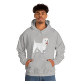 West Highland White Terrier Unisex Heavy Blend™ Hooded Sweatshirt, S - 5XL, Cotton/Polyester, FREE Shipping, Made in USA!!