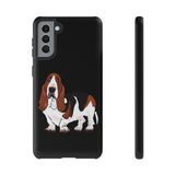 Basset Hound Tough Cases, 33 Sizes, Google, Samsung, iPhone, Matte or Glossy, Impact Resistant, Dual Layer Case, FREE Shipping, Made in USA!!