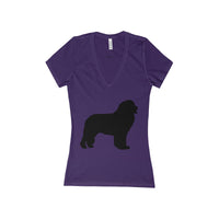 Newfoundland Women's Jersey Short Sleeve Deep V-Neck Tee