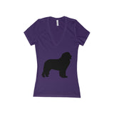 Newfoundland Women's Jersey Short Sleeve Deep V-Neck Tee