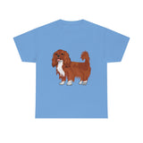 Ruby Cavalier King Charles Spaniel Unisex Heavy Cotton Tee, 12 Colors, S - 5XL, 100% Cotton, FREE Shipping, Made in USA!!