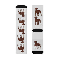 Vizsla Sublimation Socks, Polyester & Spandex, 3 Different Sizes, q