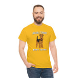 Airedale Terrier Unisex Heavy Cotton Tee, S - 5XL, 14 Colors, Light Fabric, FREE Shipping, Made in USA!!