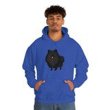 Black Pomeranian Unisex Heavy Blend™ Hooded Sweatshirt, S - 3XL, 6 Colors, Cotton/Polyester, FREE Shipping, Made in USA!!