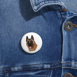 Belgian Malinois Pin Buttons, 3 Sizes, Made in the USA!!