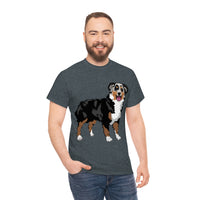 Australian Shepherd Unisex Heavy Cotton Tee, S-5XL, 12 Colors, 100% Cotton, Light Fabric, FREE Shipping, Made in USA!!