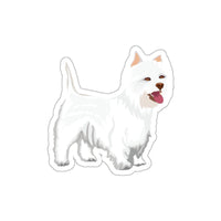 West Highland White Terrier Die-Cut Stickers, 5 Sizes, Water Resistant Vinyl, Indoor/Outdoor, Matte Finish, FREE Shipping, Made in USA!!