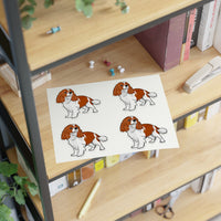 Cavalier King Charles Spaniel Sticker Sheets, 2 Image Sizes, 3 Image Surfaces, Water Resistant Vinyl, FREE Shipping, Made in USA!!