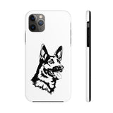 German Shepherd Case Mate Tough Phone Cases, Over 30 Sizes, Impact Resistant, Rubber Liner, FREE Shipping, Made in USA!!