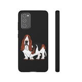 Basset Hound Tough Cases, 33 Sizes, Google, Samsung, iPhone, Matte or Glossy, Impact Resistant, Dual Layer Case, FREE Shipping, Made in USA!!