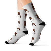 Vizsla Sublimation Socks, Polyester & Spandex, 3 Different Sizes, q