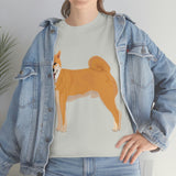 Shiba Inu Unisex Heavy Cotton Tee, Cotton, Medium Fabric, S - 5XL, 12 Colors, FREE Shipping, Made in USA!!